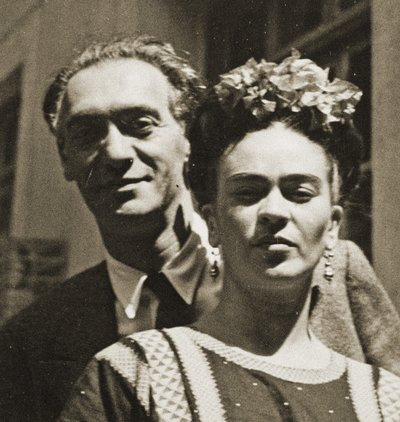 Retrato de Nickolas Muray e Frida Kahlo, Nova York c.1928 de Tina Modotti